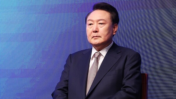 윤석열 대통령이 22일 서울 중구 신라호텔에서 열린 제56회 국가조찬기도회에 참석하고 있다. 2024.11.22 [대통령실통신사진기자단] 연합뉴스