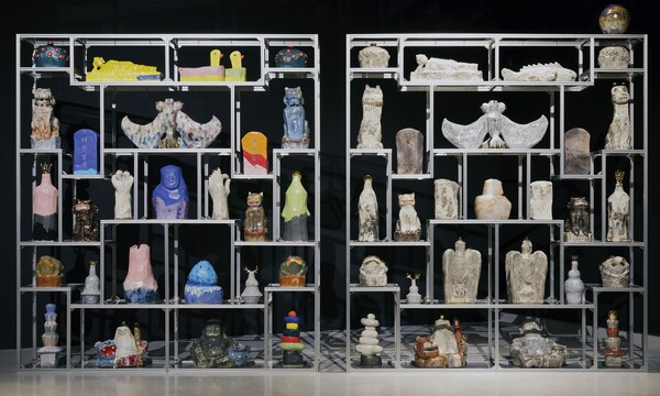 오제성, INDEX#3_다보각경도 (多寶閣景圖), 2020~2024, 철, 세라믹, 가변 크기