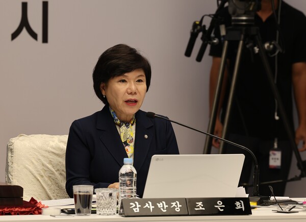 21일 오전 울산 남구 울산광역시청에서 열린 울산시 국정감사에서 국민의힘 조은희 의원이 발언하고 있다. 2024.10.21. 연합뉴스 자료사진