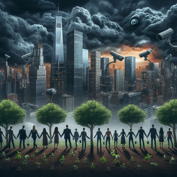 생성형 인공지능 코파일럿이 제시한 독재자의 디스토피아 이미지. 2024.12.12. 