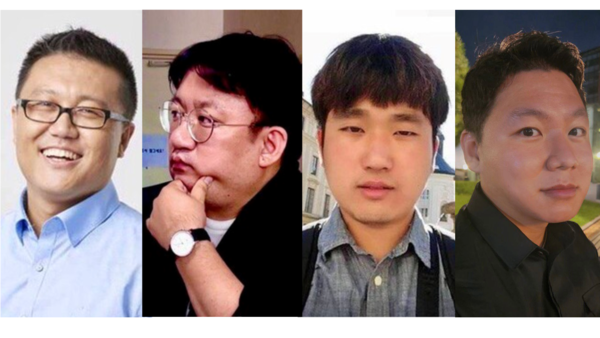 왼쪽부터 허재현 리포액트 대표기자, 김성진 시민언론 민들레 기자, 조하준 굿모닝충청 기자, 김시몬 뉴탐사 기자. 
