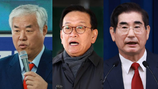 왼쪽부터 전광훈, 석동현, 김용현.