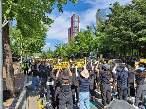 2023년 9월 2일 서울 여의도에서 열린 서이초 교사 추모 집회 장면. 하성환 시민기자