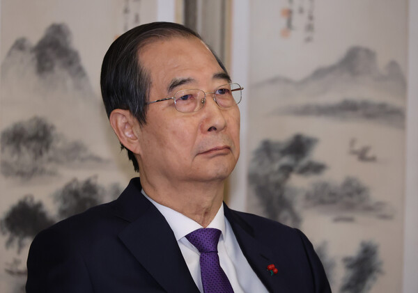 한덕수 대통령 권한대행 국무총리가 26일 서울 종로구 국무총리 공관에서 열린 주한미국상의·미국계 외투기업 간담회에 참석해 있다. 2024.12.26. 연합뉴스