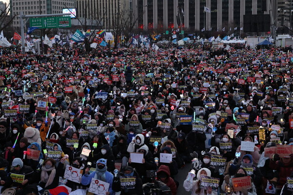 28일 광화문에서 개최된 촛불집회. 사진=연합뉴스