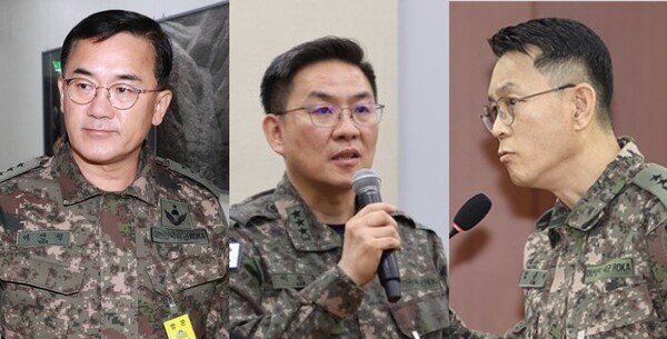 왼쪽부터 여인형, 이진우, 김용대.