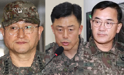 왼쪽부터 박안수, 문상호, 여인형