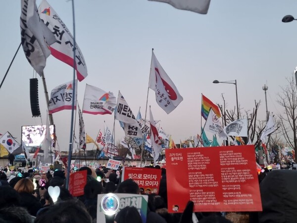 지난 1월 11일 윤석열 체포 촉구를 위한 광화문 집회 현장. 사진=이강국 제공