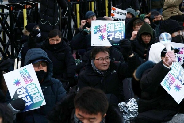 지난 1월 11일 윤석열 체포 촉구를 위한 광화문 집회 현장. 사진=이강국 제공