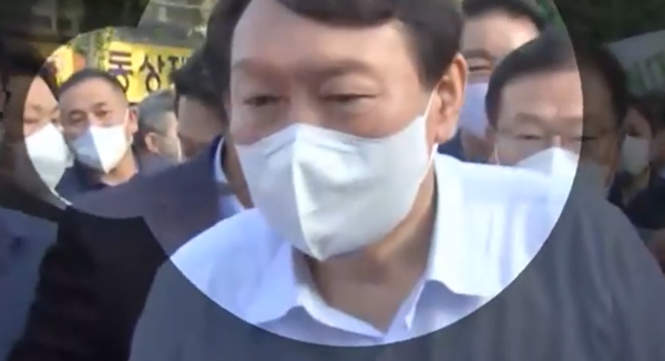 윤석열 대통령이 대통령 후보 시절인 2021년에 명태균 씨와 함께 찍힌 영상. 2024.11.18. MBC뉴스