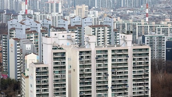  서울 강북구 북서울꿈의숲에서 바라본 노원·도봉구 일대 아파트 단지의 모습. 2024.1.14. 연합뉴스