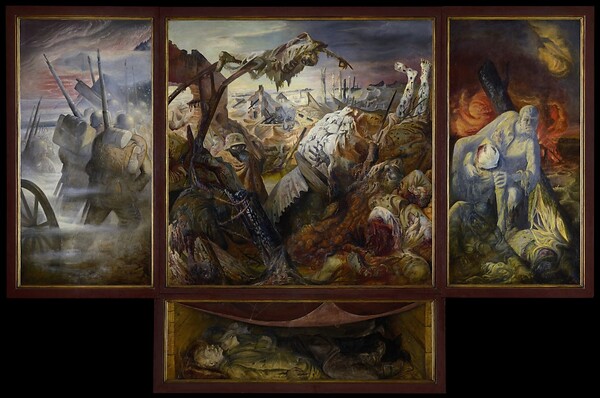 오토 딕스 Otto Dix 'The War'(Der Krieg, 1929-32), (102+204+102)x204+204x60cm