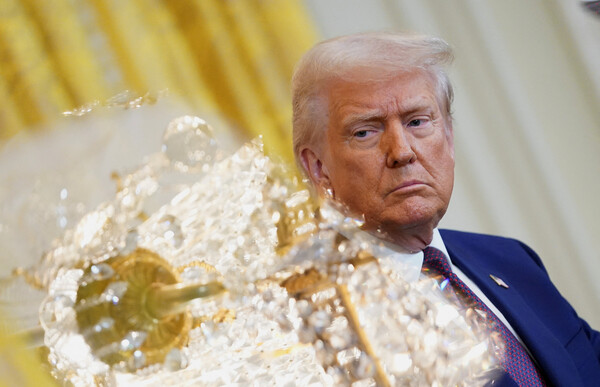 도널드 트럼프 미국 대통령이 13일 백악관에서 방미한 나렌드라 모디 인도 총리와 공동 기자회견을 진행하고 있다. 2025. 02. 13 [로이터=연합뉴스]