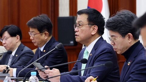 최상목 대통령 권한대행 부총리 겸 기획재정부 장관이 19일 정부서울청사에서 열린 민생경제점검회의를 주재하고 있다. 2025.2.19