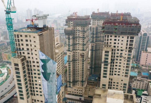 지역의 한 아파트 건설 공사 현장의 모습. 연합뉴스 자료사진.