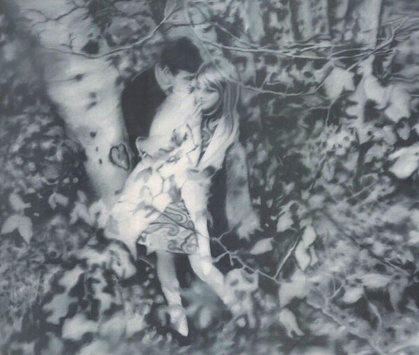 독일의 현대미술가 게르하르트 리히터의 포토페인팅 ‘숲속의 연인’