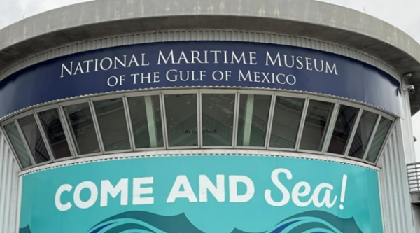 멕시코만의 명칭 변경으로 곤혹스러운 처지에 빼진 미국 앨라배마주 모빌시의 멕시코만 국립해양박물관(National Maritime Museum of The Gulf of Mexico)