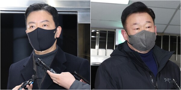 김성훈 경호처 차장(왼쪽)과 이광우 경호본부장. 연합뉴스