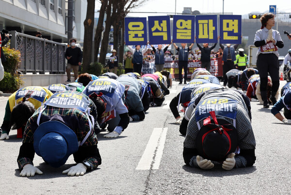 광주 삼보일배 시위
