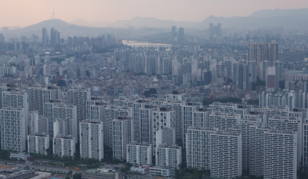 상공에서 바라본 서울 강남구, 송파구 등 서울시내 아파트 단지 전경. 연합뉴스