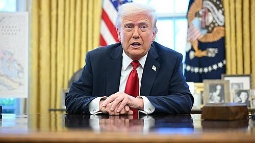 자동차 관세 발표하는 트럼프 미국 대통령 [워싱턴 AFP=연합뉴스]