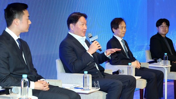 발언하는 최태원 대한상공회의소 회장 겸 SK그룹 회장. [대한상공회의소 제공] 연합뉴스