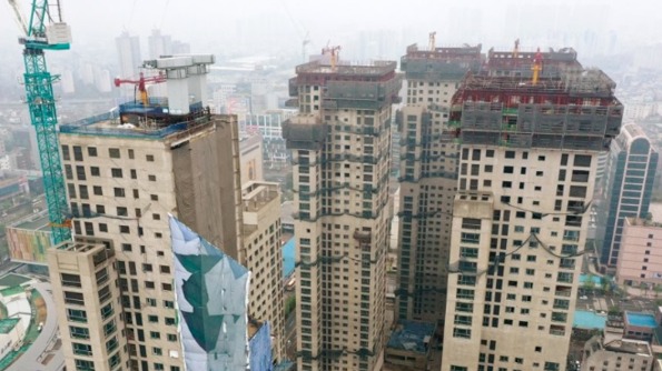 지역의 한 아파트 건설 공사 현장의 모습. 연합뉴스 자료사진.