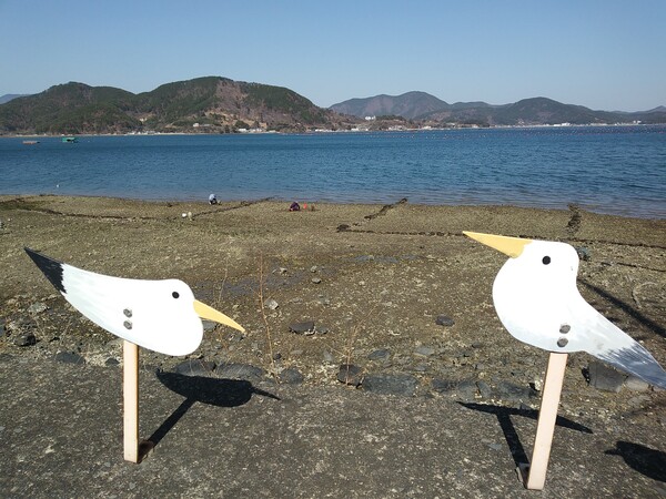 ‘호수같은 바다’ 창포만 너머, 일출과 일몰을 한 곳에서 조망할 수 있는 ‘달멍해멍마을’, 정물화처럼 자리잡은 율티마을.
