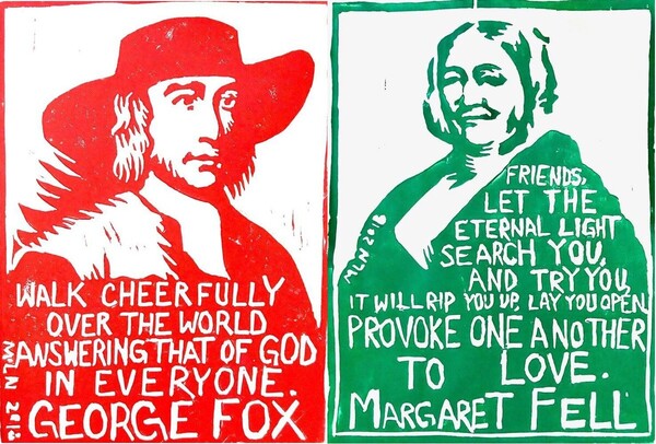 영국 퀘이커교의 뼈대를 세운 조지 폭스(왼쪽)와 마가렛 펠 ⓒ BFSC