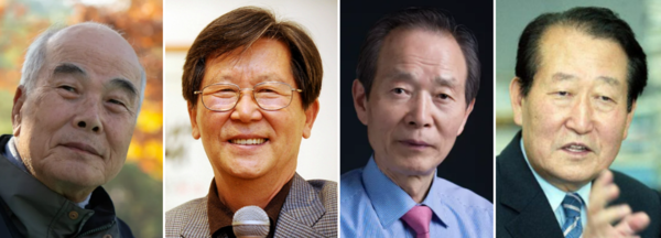 밀양 출신의 대표적인 사회운동가. 왼쪽부터 안재구, 신영복, 장기표, 김금수.