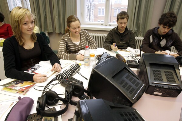 핀란드 헬싱키에 있는 레수 고등학교의 어학 수업시간 모습. 연합뉴스 자료사진