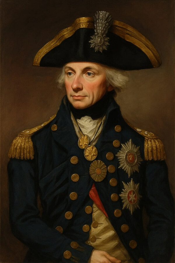 호레이쇼 넬슨 영국 해군 제독의 초상화.