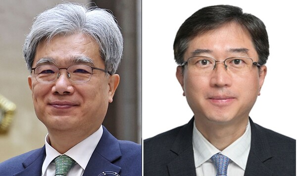 대통령실은 26일 이재명 대통령이 헌법재판소장에 김상환 제주대 법학전문대학원 석좌교수(왼쪽), 헌법재판관에 오영준 서울고등법원 부장판사를 지명했다.  2025.6.26 [출처. 연합뉴스 자료사진]