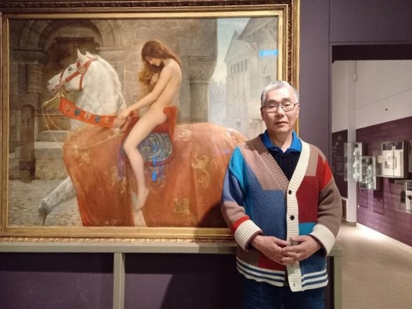 코벤트리 박물관 안에 있는 고다이바 부인 그림 앞에서. 김성수 시민기자