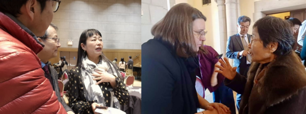 일본의 반핵단체 '피스보트'의 활동가 리코(왼쪽)와 메리