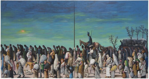 Benny Andrews, Trail of Tears (2005), Courtesy of Michael Rosenfeld Gallery, New York