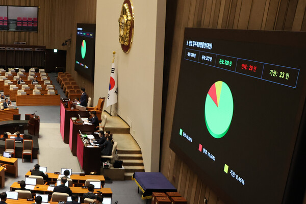  여야가 합의한 상법개정안이 3일 국회 본회의에서 통과되고 있다. 2025.7.3 연합뉴스