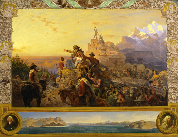 Emanuel Leutze, 'Westward the Course of Empire Takes Its Way'(mural study US Capitol) (1861). Smithsonian American Art Museum
