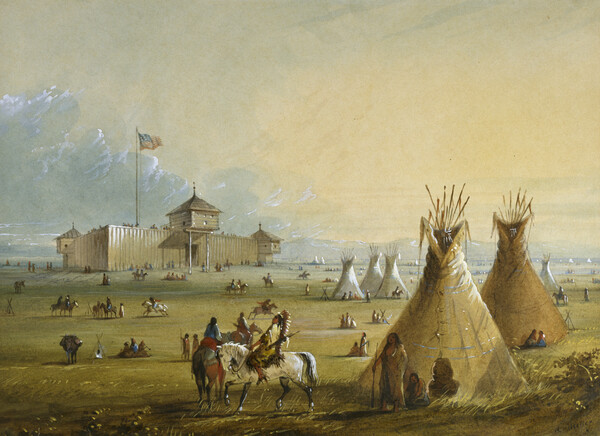 Alfred Jacob Miller, 'Fort Laramie'(1858-1860). The Walters Art Museum