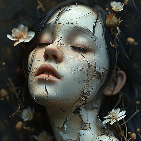 영국 AI 연구원 조나단이 AI를 활용해 그린 '반(半)인간 반AI'. (Jonathan)