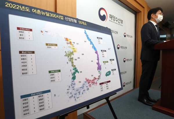 최현호 해양수산부 어촌어항재생사업기획단장이 6일 오전 세종시 정부세종청사에서 2022년도 어촌 뉴딜300사업 대상지 선정 결과에 대해 설명하고 있다. 2021.12.6. 연합뉴스