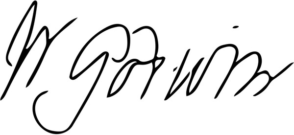 윌리엄 고드윈 서명.(위키피디아)