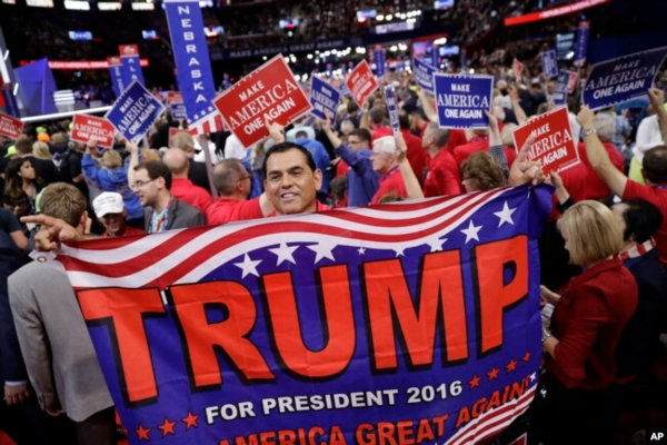 사진 2. 2016년 7월. 클리블랜드에서 열린 공화당 대통령 후보 지명대회(사진 VOA).