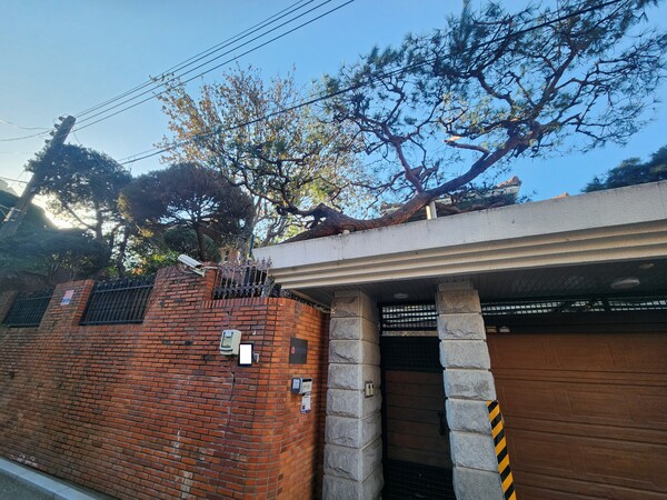 무속인 '건진법사' 전성배 씨에 대한 구속 전 피의자 심문(영장실질심사)이 열린 19일 전성배씨의 법당으로 알려진 서울 강남구 단독주택. 2024.12.19. 연합뉴스