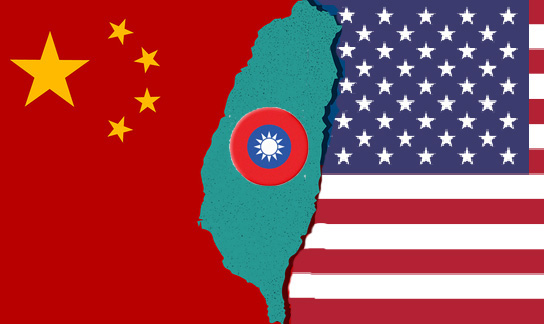 미중 사이의 대만 이미지.