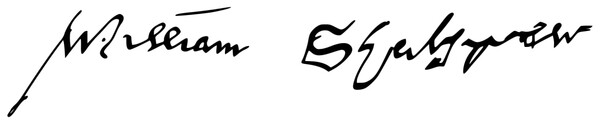 셰익스피어 서명.(위키피디아)