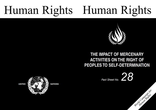 ‘용병 활동이 국민의 자결권에 미치는 영향’ 유엔 인권 해설집 표지 (The Office of the United Nations High Commissioner for Human Rights)