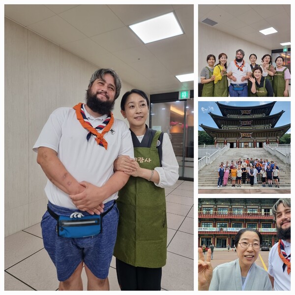 아론씨와 템플스테이 중 만난 불자들 ⓒ 아론