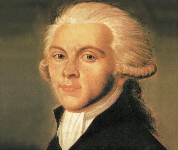 프랑스 대혁명을 이끈 중심 인물 로베스피에르(1758∼1794). 사진은 평전 '로베스피에르, 혁명의 탄생' 표지 일부. 연합뉴스