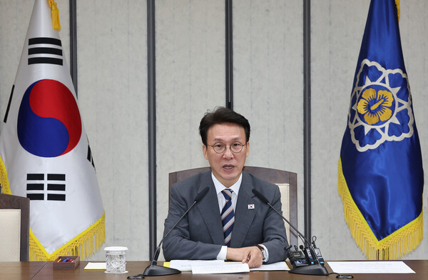 김민석 국무총리가 3일 정부세종청사 총리실 영상회의실에서 열린 국정현안관계장관회의에서 발언하고 있다. 2025.9.3. 연합뉴스